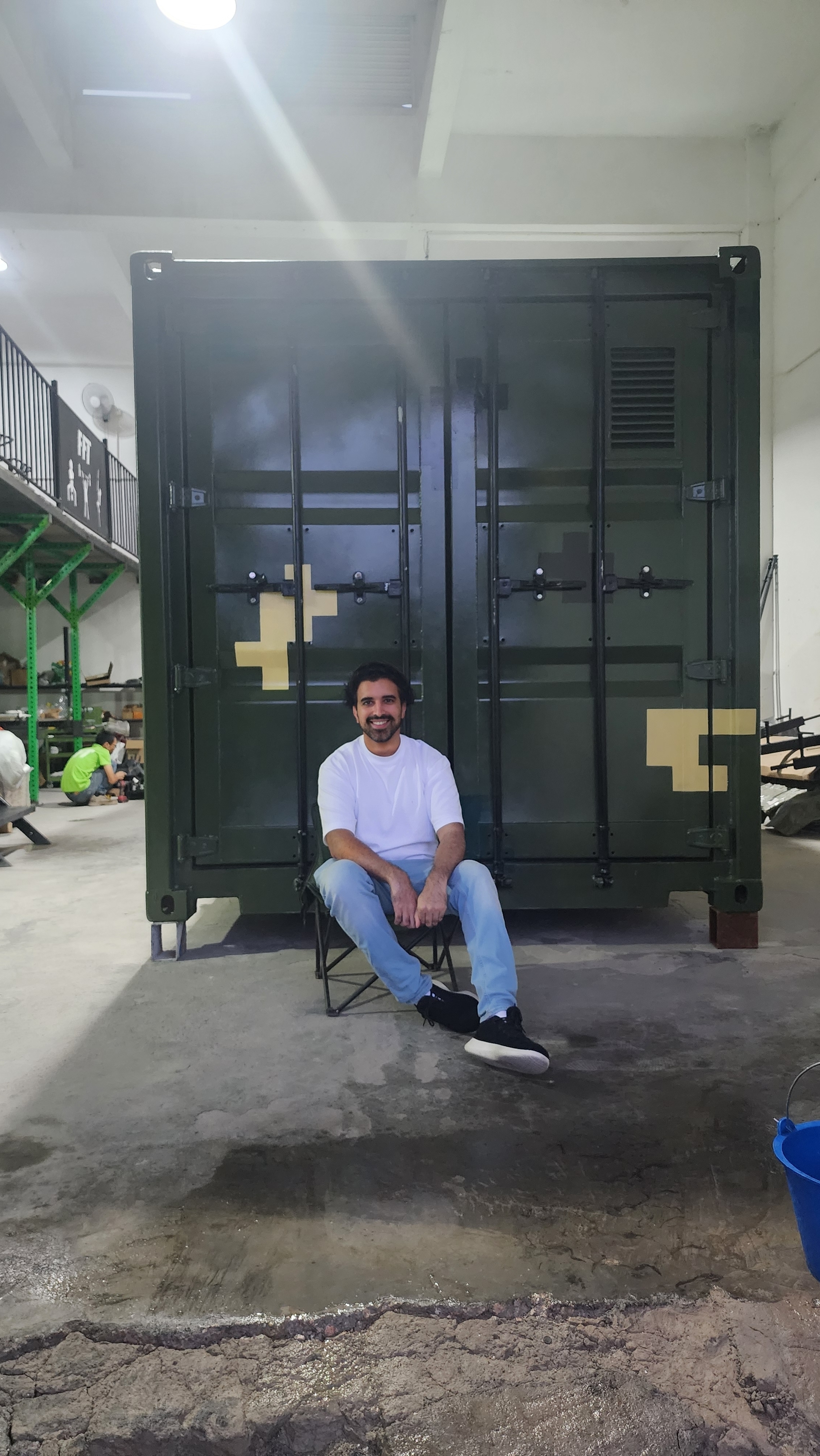 Ali Z, Founder of Capsul, at the production facility