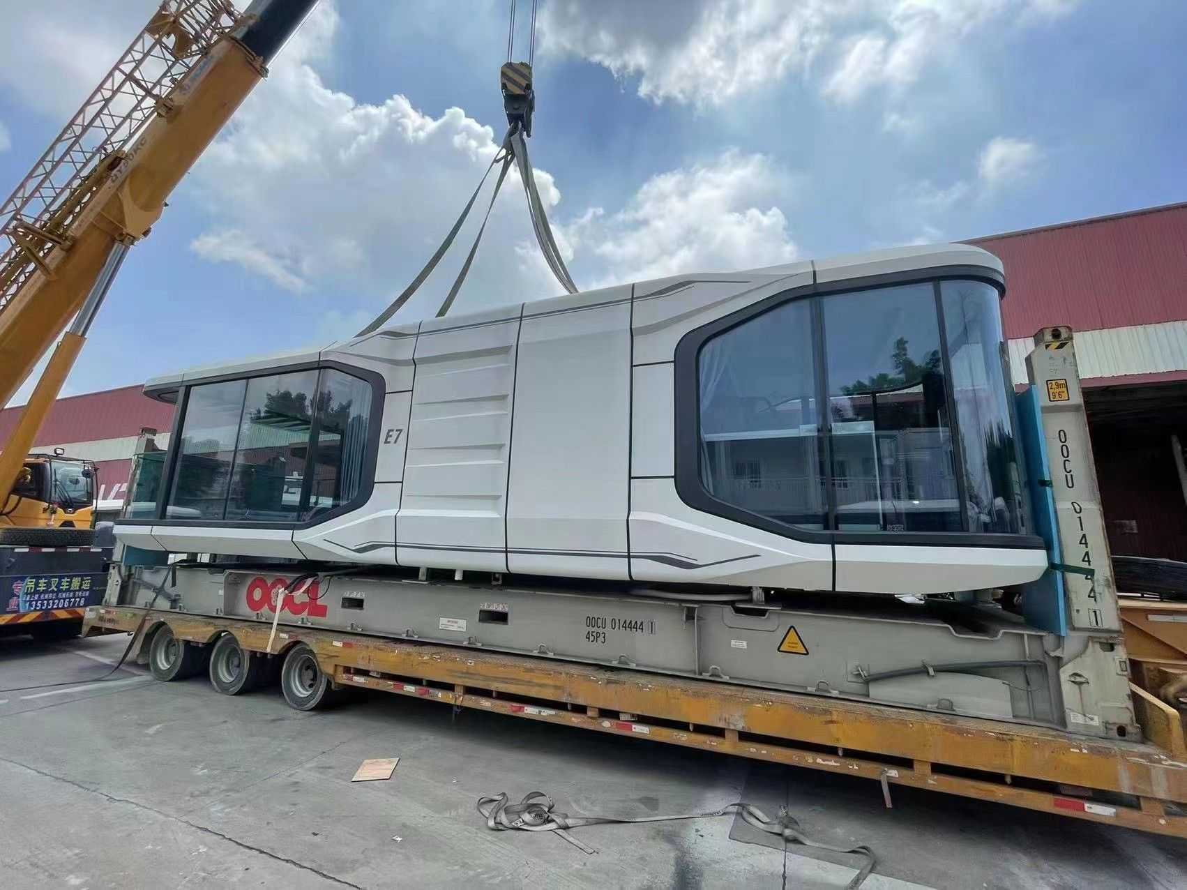 Space Capsule — single-day crane installation